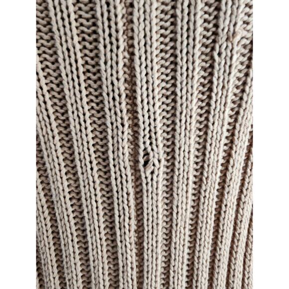 AUGUST SILK WOMEN'S CAMEL SLEEVELESS CARDIGAN SWEATER VEST WITH FRINGE SIZE L - Picture 9 of 9